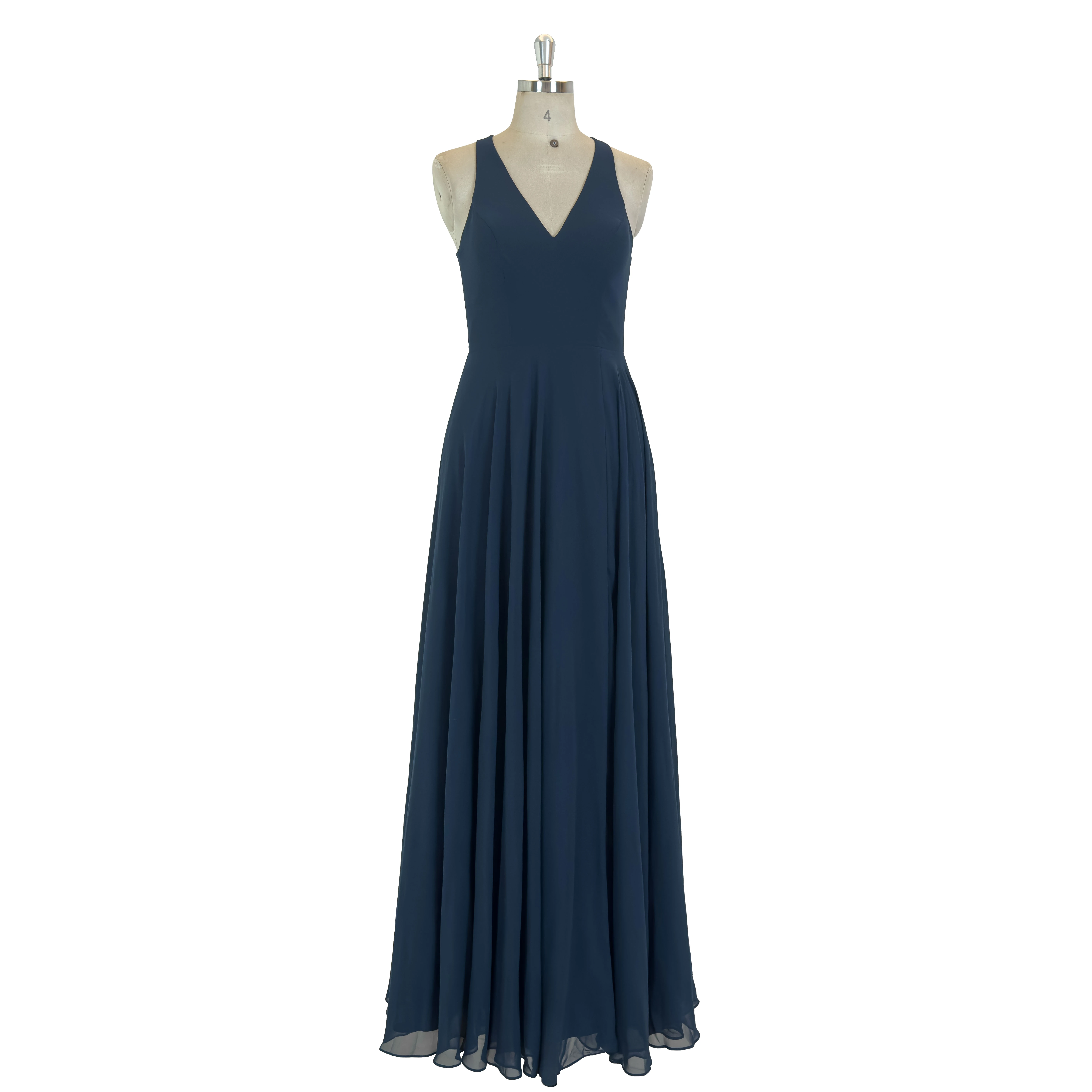 TEENYEE идеальное качество без рукавов элегантные до пола шифоновые Свадебные Платья для подружек невесты