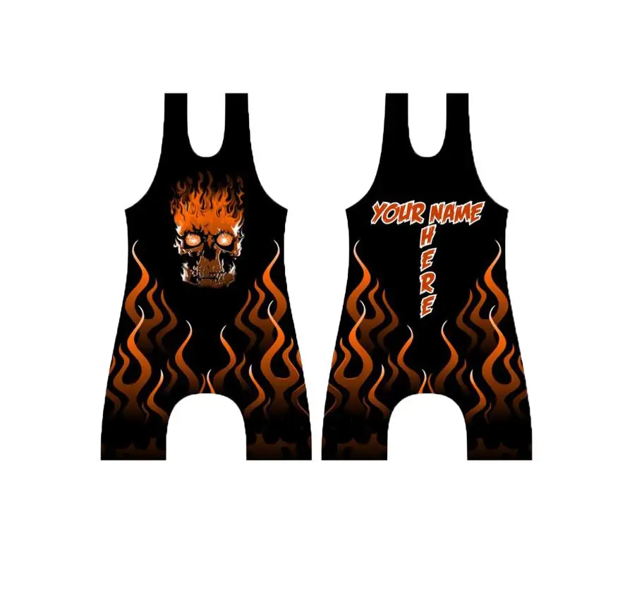 Professional Custom Top Quality Team Sublimated Wrestling Singlet Pro Tights Clothes