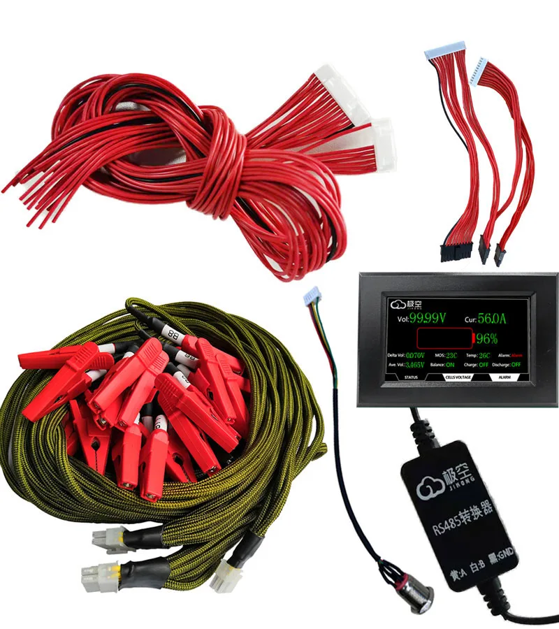 Accessories for JK Jikong Active Balancer BMS Battery Cable Wire Connector Adapter GPS RS485 Module LCD Display Switch Button On