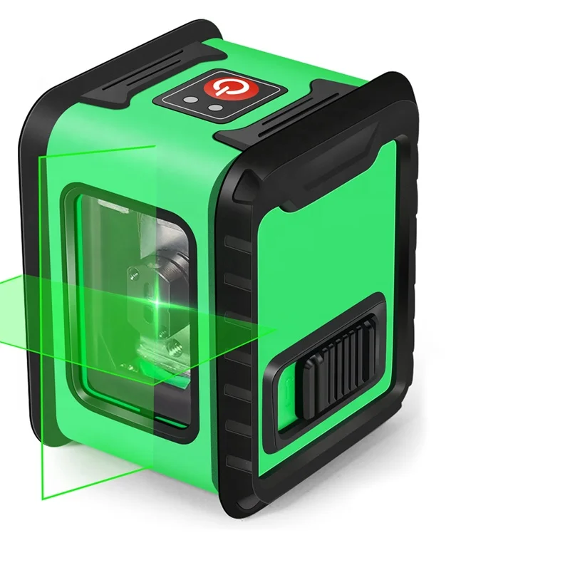 ACSTFR Green Beams 2 Cross Lines Battery Powered High Accuracy Self Leveling Laser Level With Magnetic Bracket