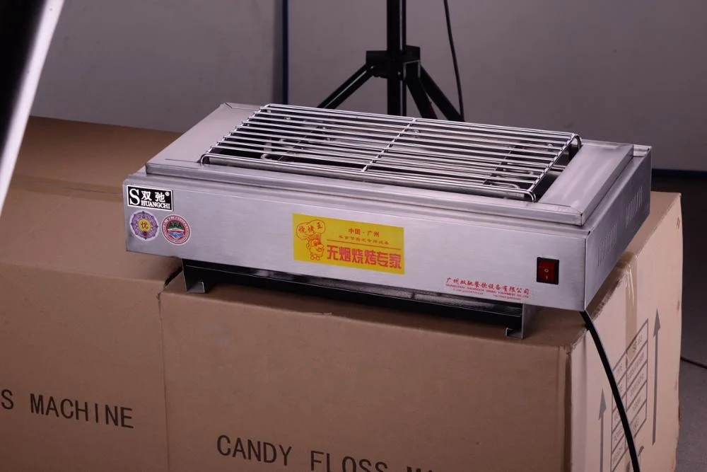 Stainless steel Commercial Silver  Automatic Electric BBQ Grill for sale