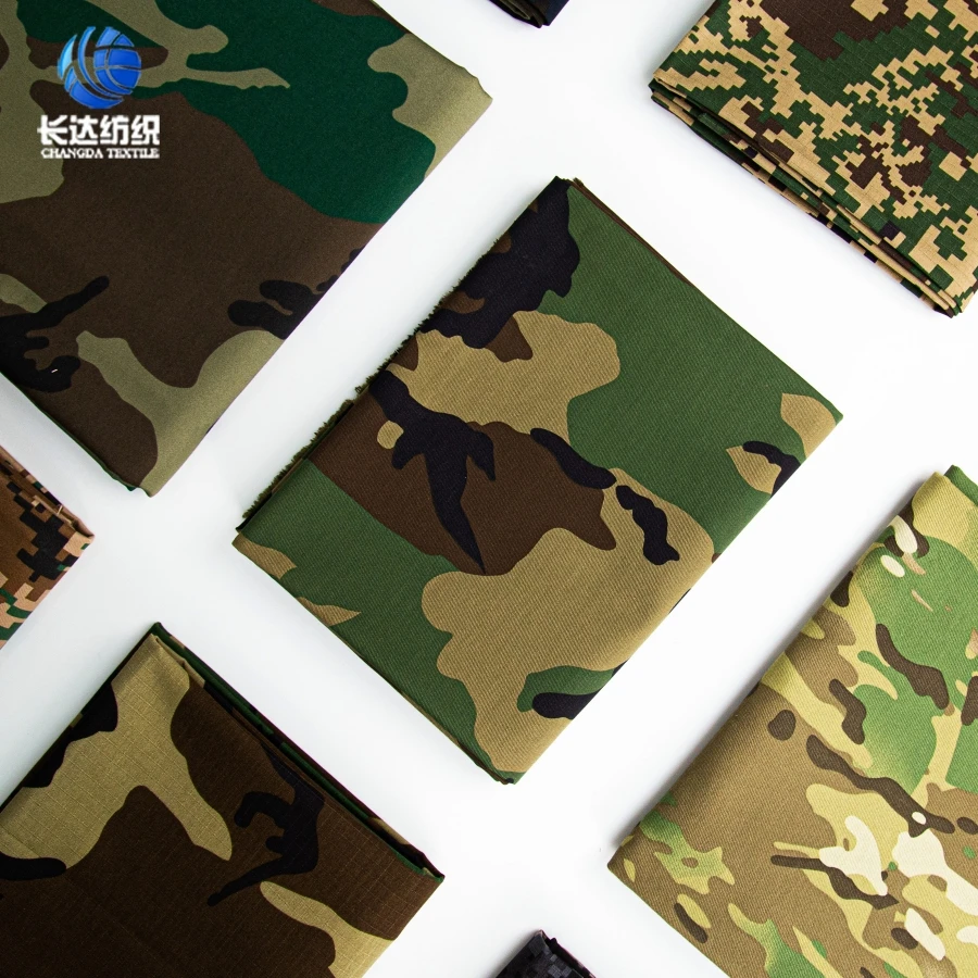 Fabric Factory in-stock Waterproof Multicam 500D 1000D Camouflage Nylon Cordura Printed Oxford fabric with PU Coating