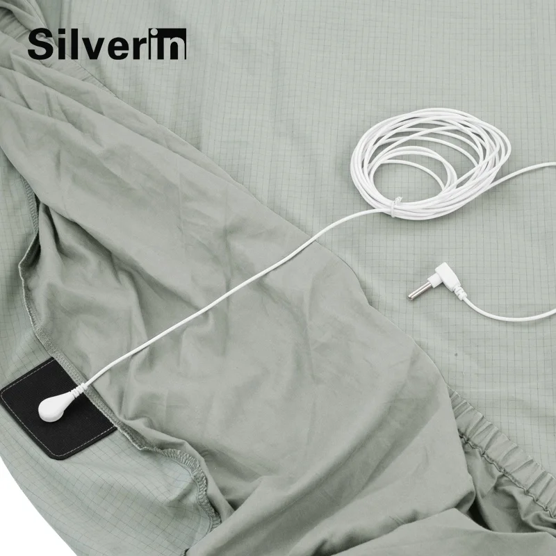 203*153*40 cm Earthing anti-bacterial grounding fitted sheet with cord and plug