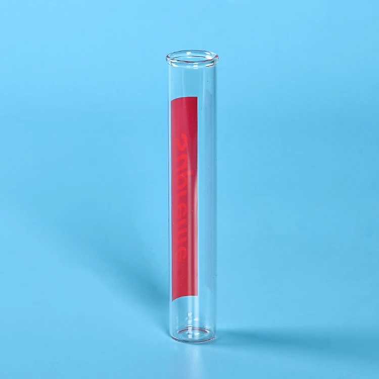 Custom Cork candy Glass pre roll tubes bottle clear glass pill bottle lead-free glass control bottle