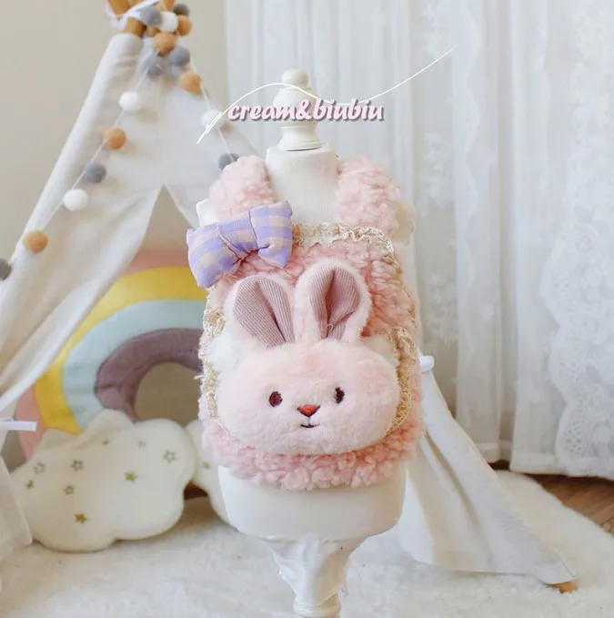 Pet Cat Clothes Autumn Winter Korean Style Rabbit Head Doll Plus Dog Clothes