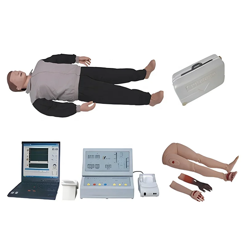 Medical Full Body Mannequin Professional First Aid CPR Dummy Adult Manikin Medical Advanced Practi-man CPR Training Manikin