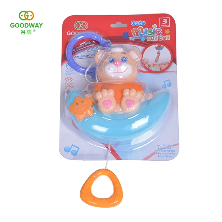 
High Quality Nontoxic Cute Soothing Series Baby Toy for Infant Funny Pull Bell 