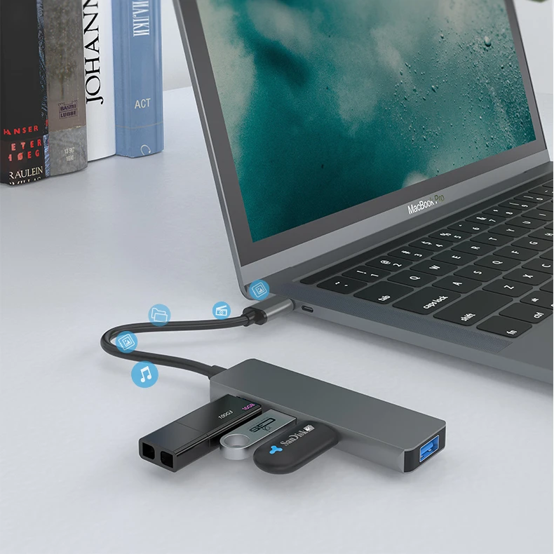 4 port USB HUB 3.0 Mini USB Type C hub splitter adapter for laptop powered USB C hub 4 5 6 7 8 9 10 11 12port