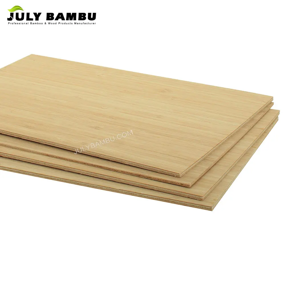China Factory 3mm 4mm Multi-Ply Bamboo Plywood Sheet Vertical Grain Bamboo Plywood for Laser Cut