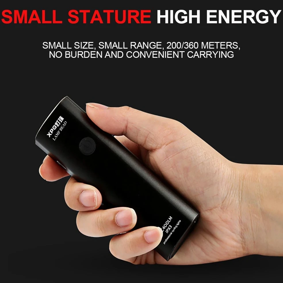 Bicycle Riding Equipment Accessories IPX3 Waterproof  400 Lumen Flashlight USB Rechargeable Bike Lights