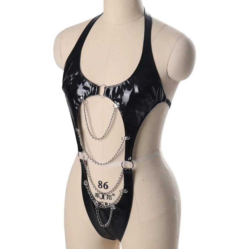 Metal Chain Tassel Chest Belt  Harness Leather Harness Body Harness Underwear Leather Belt For Women Body Strap Bra  Bondage