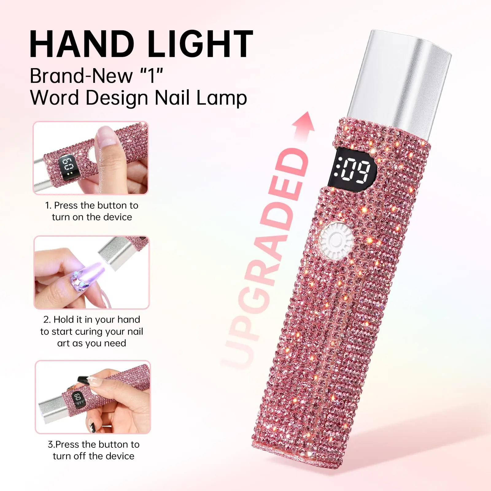 High Quality 3W Cordless Portable LED UV Lamp Professional Nail Salon Rechargeable Battery Power Supply Gel Nail Lamp