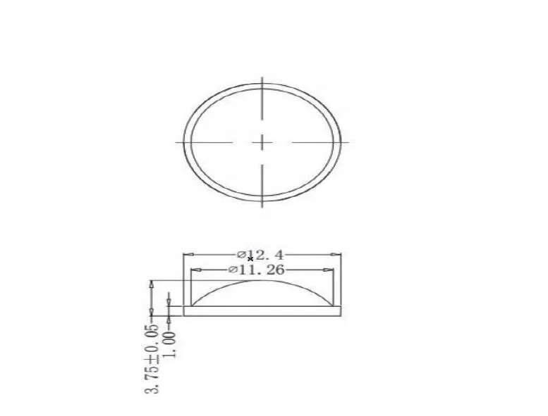 Half circle aspheric pmma led lens 12.5mm with bracket 8 degree