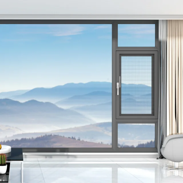 New Arrival Best Prices Outward Window Aluminium Frame Sound Proof Glass Window Plus Swinging Door