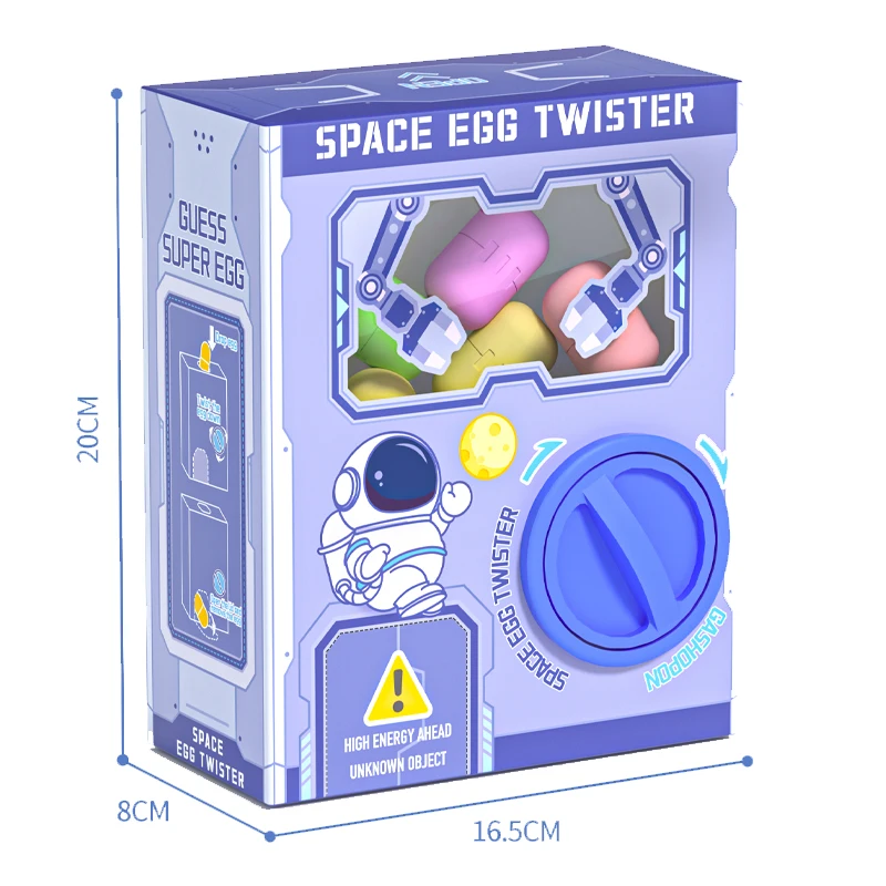 QS Promotional Gift Capsule Toys Vending Machine Kid Interesting Surprise Cartoon Aerospace Theme Egg Twisting Toys For Children