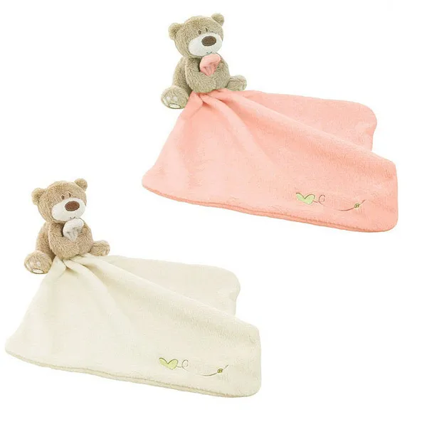 2021 New Type Animal Head Plush Security Baby Blanket Cartoon Baby Comforter Blanket