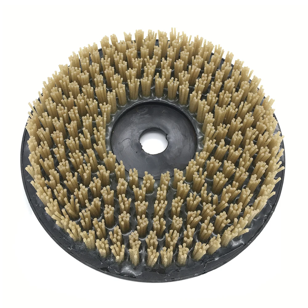 Marble granite terrazzo polishing tools 10 inch round abrasive brushes with diamond and PA612 nylon wires