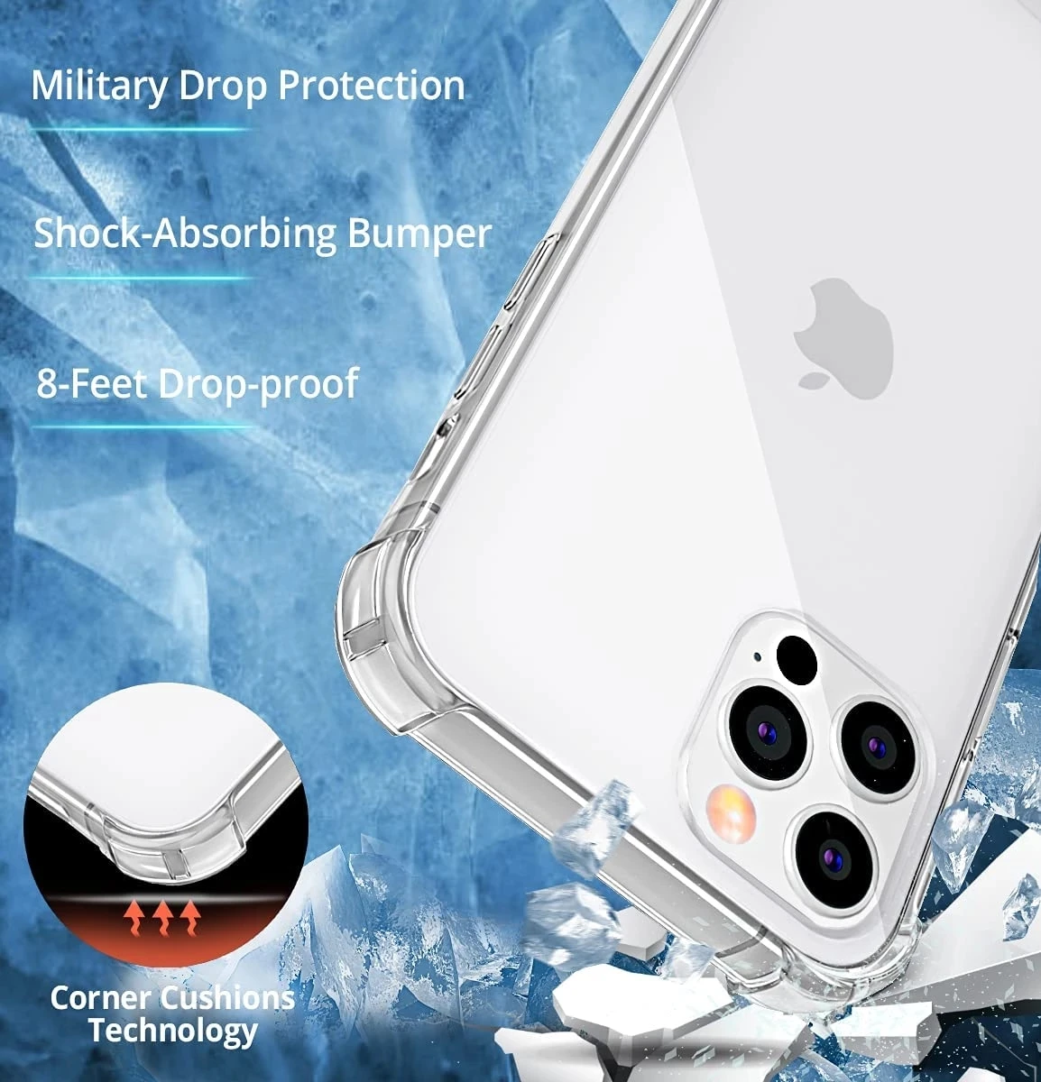 1.5MM Thick Shockproof Silicone Phone Case For iPhone 14 13 12 11 Pro Xs Max X Xr Lens Protection Case 7 8 Plus Case Back Cover