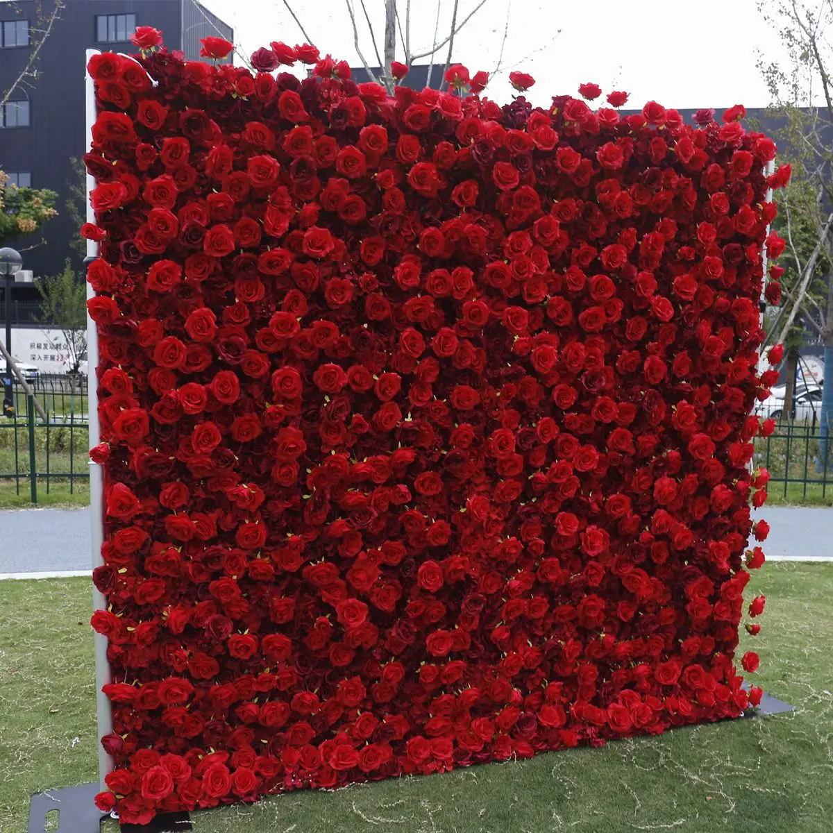 High quality 5D Artificial flower rose background Photographic decoration wall wedding party Partido window decoration