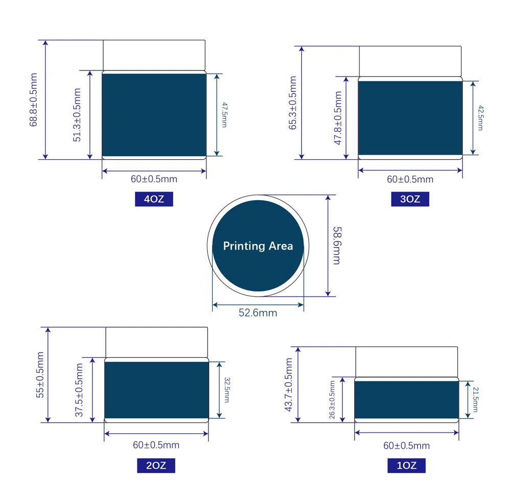 OEM sticker 1oz 2oz 3oz 4oz child resistant stash glass container flower bud glass jar Customization 1g 3.5g jars with label