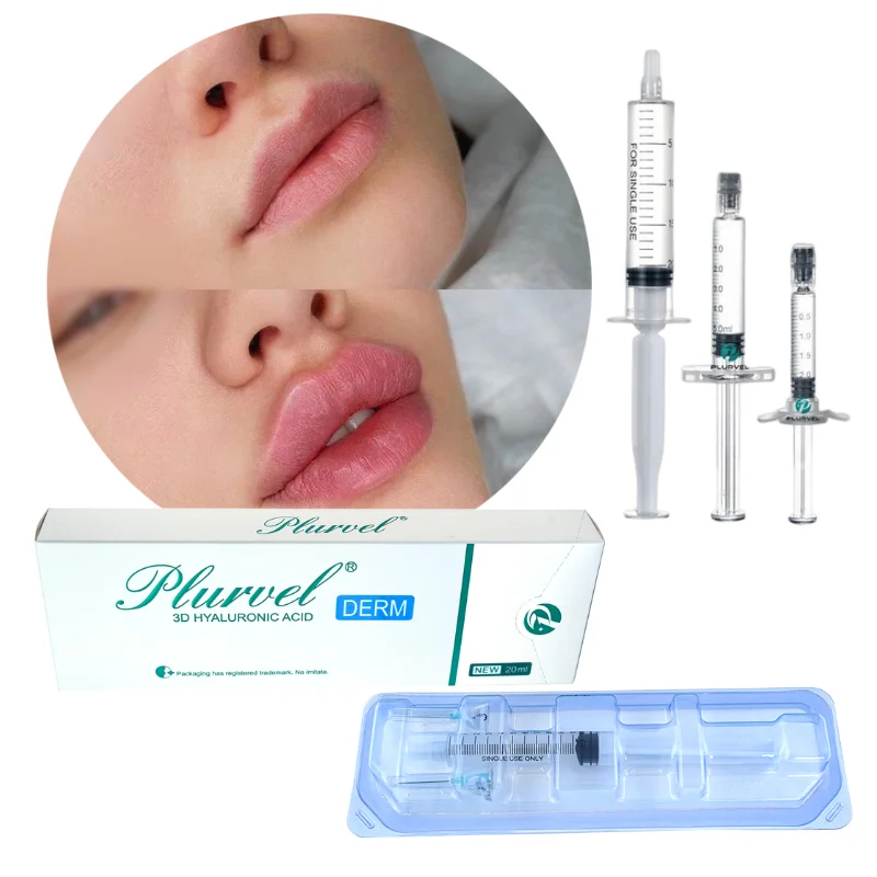 PLURVEL Most Popular Derm 1ml wholesale Acid Hyaluronic Beauty Fillers Injection for Lip Augmentation Dermal collagen lip filler