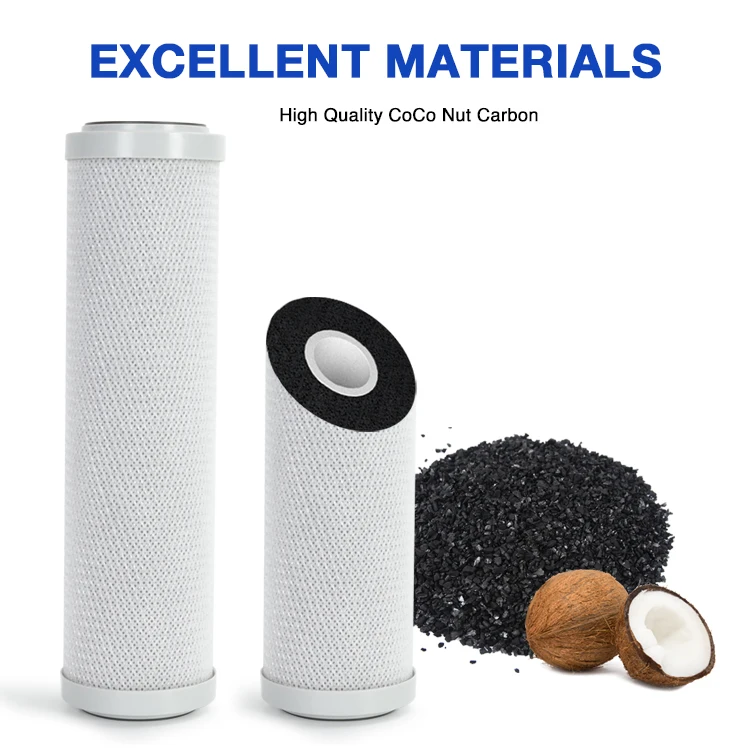Quick Connect Water Filter Replacement Cartridge Inline Filter CB Activated Carbon White Outdoor Vehicle Power Supply