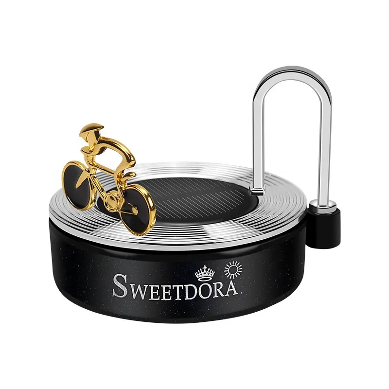 Car Essential Oil Perfume Accessories Auto Solar Power Rotation Air Freshener Perfume Car Decoration