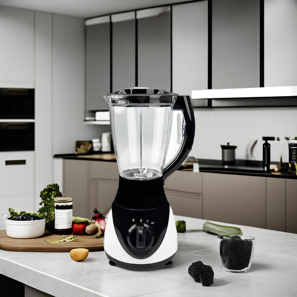 2 In 1 4 Speeds 1.5L Plastic Jar High Quality Electric Blender Table Blender Multifunctional Blender