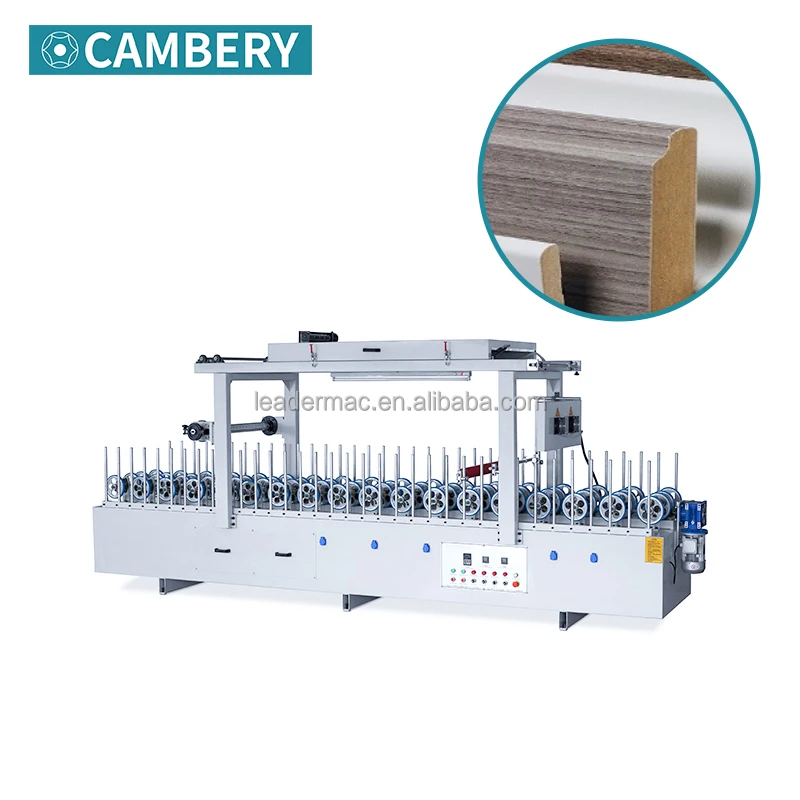 600mm Wallboard Decorative Film Woodworking Wrapping Laminating Machine Solvent Cold Glue Profile Wrapping Machine