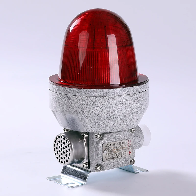 BBJ Explosion-Proof Red LED Warning Lamp With 90DB Horn 12Volts Explosion Proof Led Lights