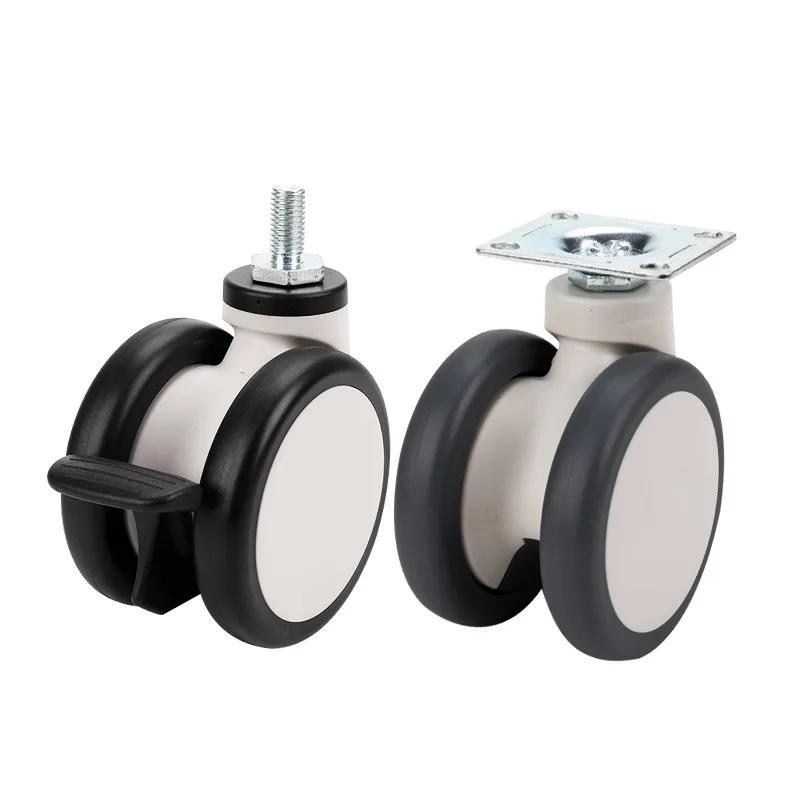 Бесплатная доставка, дизайн логотипа, плоская пластина ruota girevole, нагрузка 100 кг, TPR, медицинская мебель, ролики, 4-дюймовые поворотные ролики для больничной койки