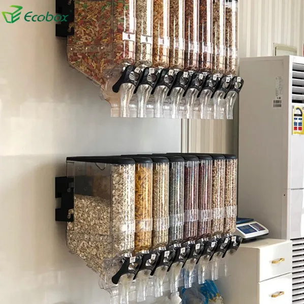 Bulk candy organic foods dispenser acrylic gravity feed dispenser