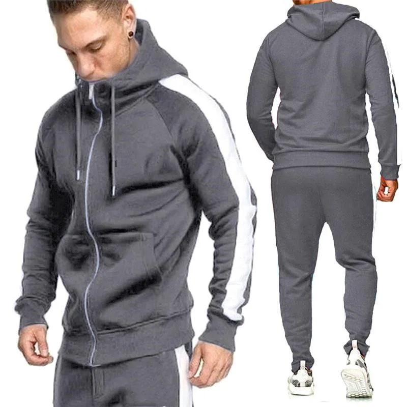 Winter custom casual new trendy men tracksuit custom sweatsuit jogger sets