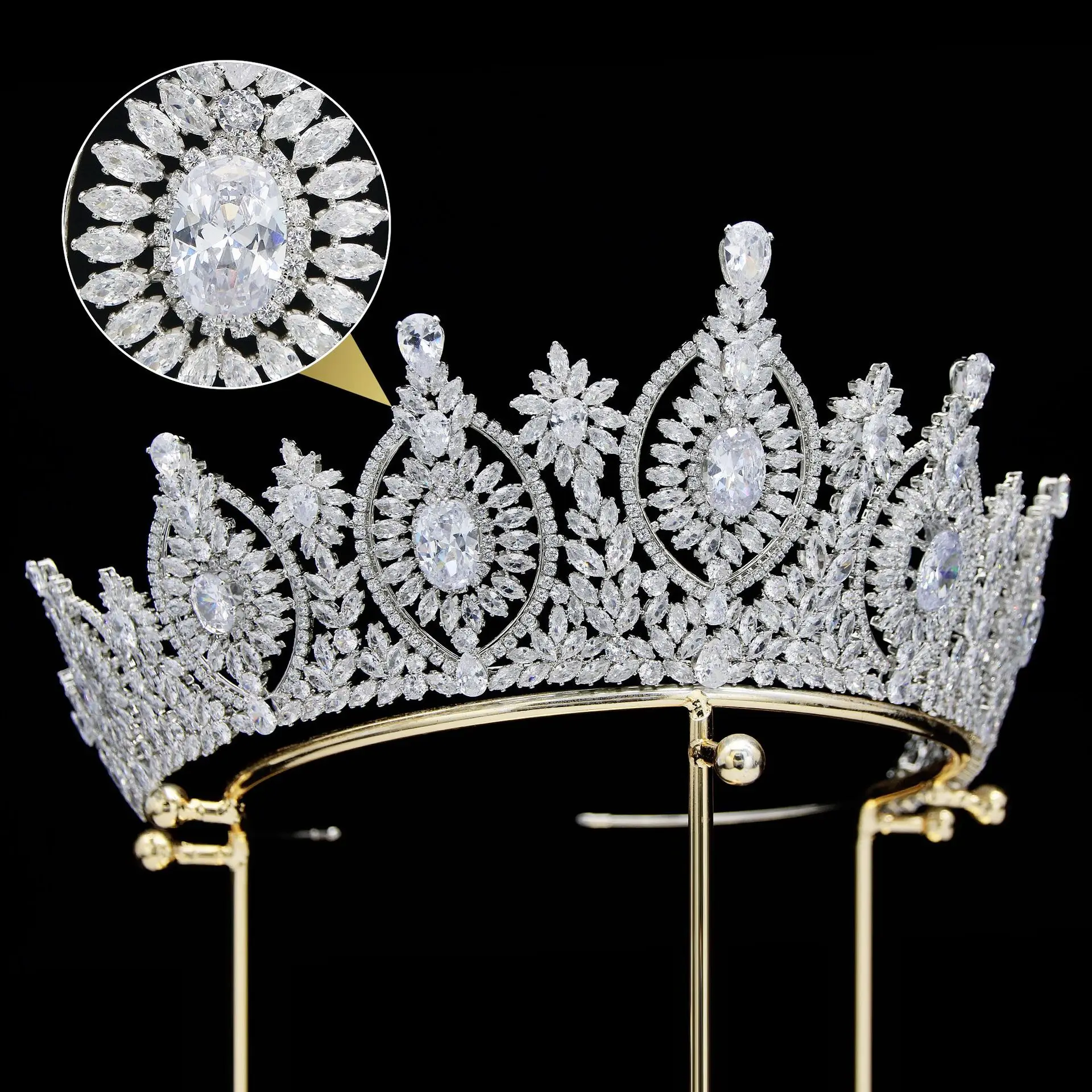 Raw Crystal Crown Zirconia Tiaras Butterfly Crown Gemstone Bride Tiara Sets And Crowns Zircon