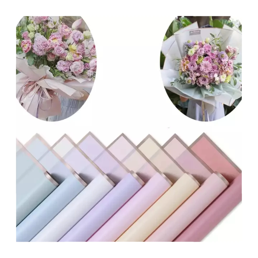 Hot sale  Flower wrapping paper packaging sheets florist Supplies waterproof bouquet plastic wrapping paper for flower