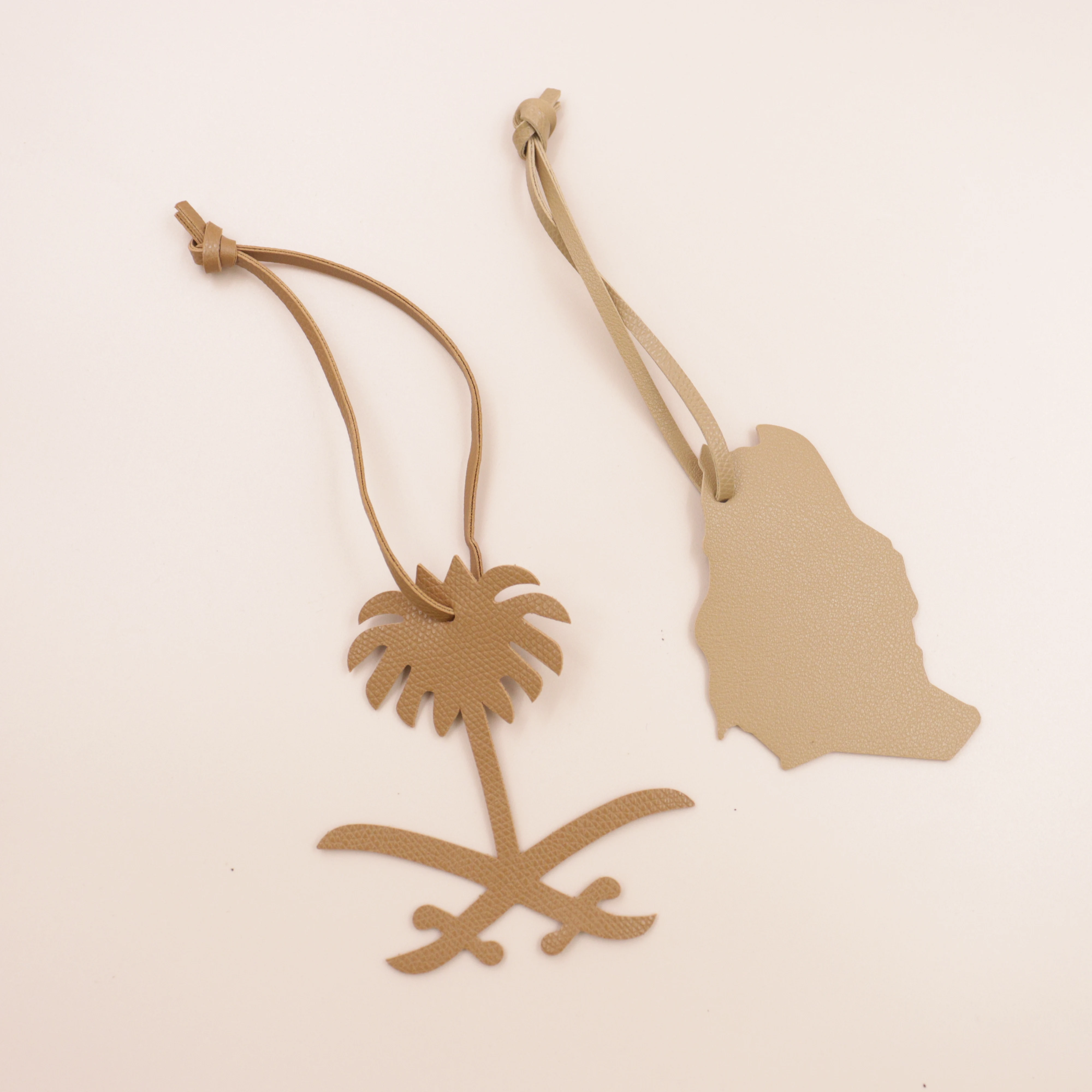 PU Leather Character Arabic Letter Shoulders Bag Charm Alphabet Pendant Palm Tree Pendant Handbag