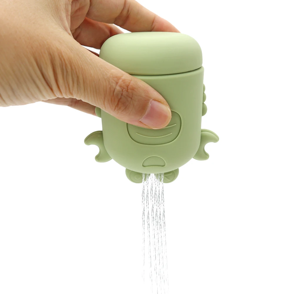 Factory BPA Free Soft Mold Free Bath Tub Toy Animal Kids baby Silicone Bath Toys