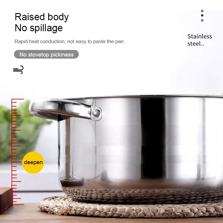 Wholesale 10 Pieces Kitchen Stainless Steel Cooking Casserole Set Soup & Stock Pots Set