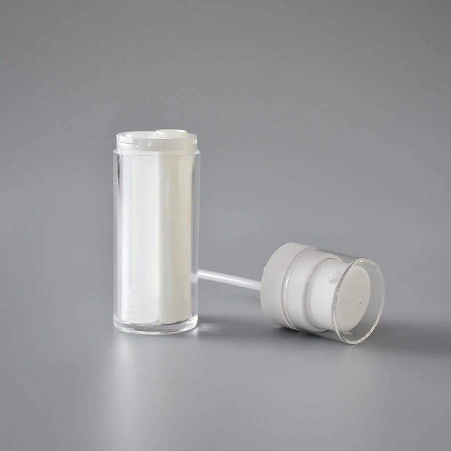 30ml+10ml White PP Plastic Airless Pump Bottle Lotion Cosmetics airless bottle