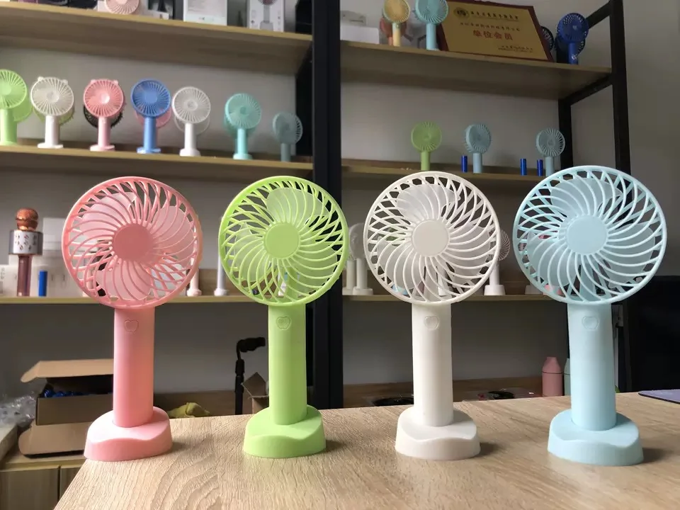 Mini portable rechargeable usb fan 4 color chose table rechargeable desktop fans