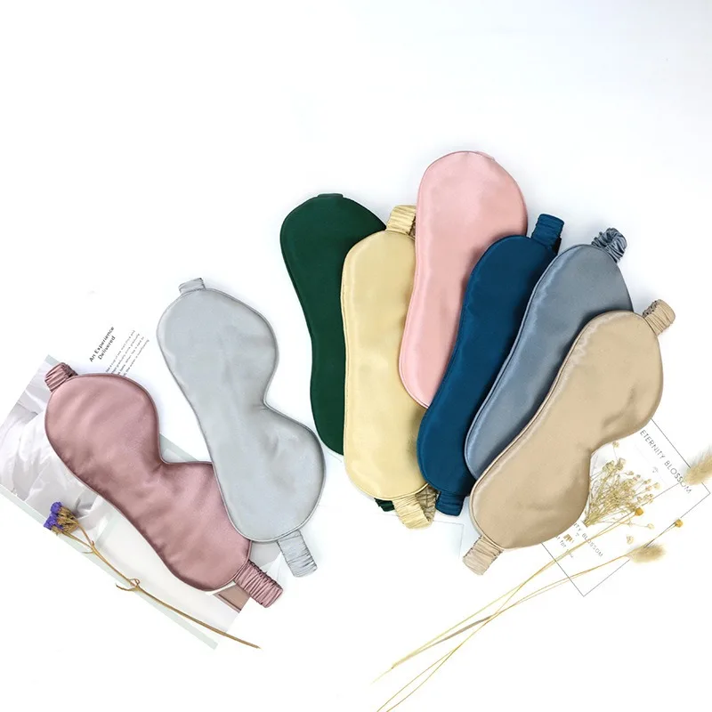 100% 22MM Mulberry Silk Sleep Mask,Filled with 100% Mulberry Silk,Silk Wrapping Strap- Super Soft & Comfortable