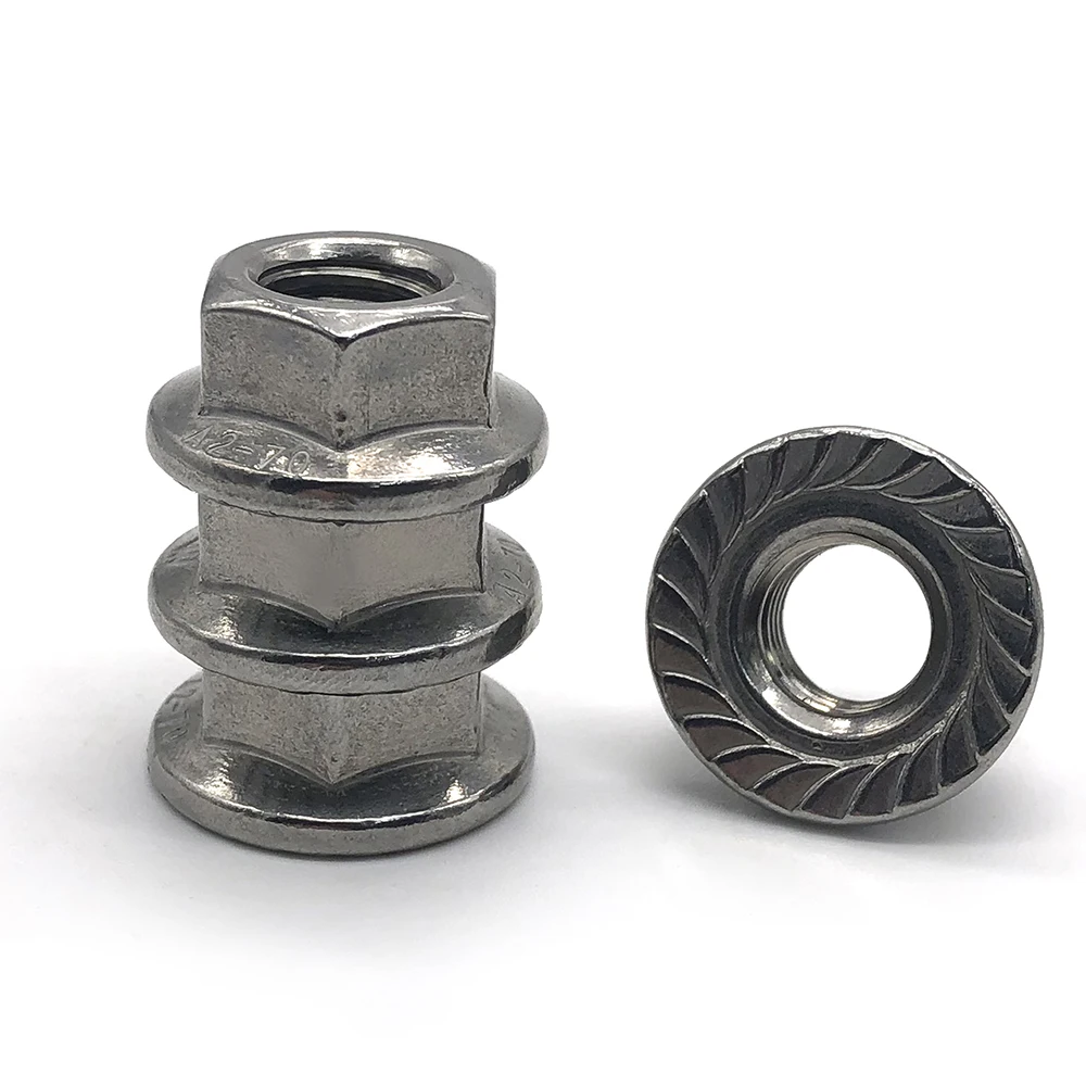 Manufacturers titanium flange nut flange nut m6 din 6923 zine plate flange nut m6