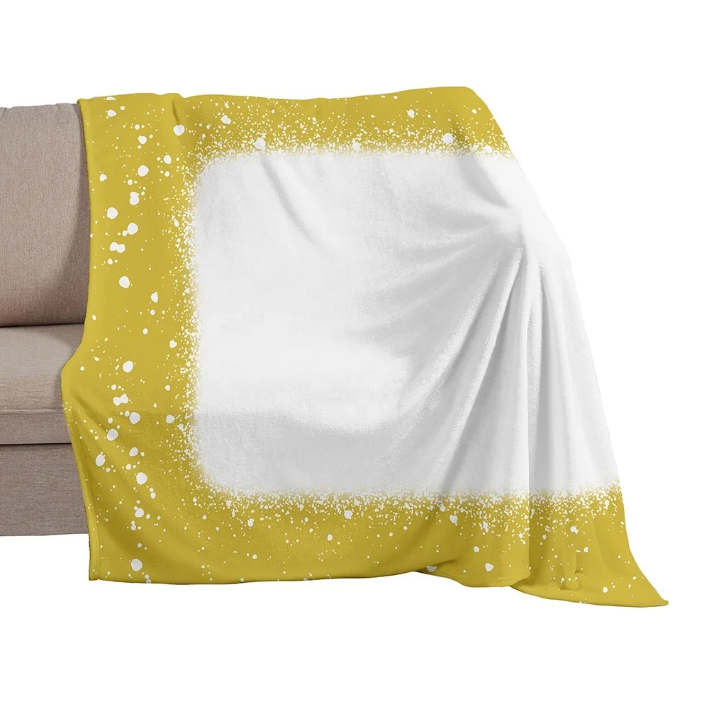 Lancoda 20 Colors Flannel 50 by 60 inch Faux Bleach Sublimation Blanket