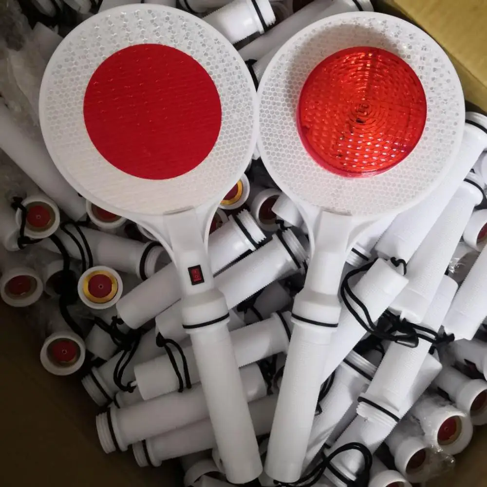 
LED stop warning light handheld stop sign board 