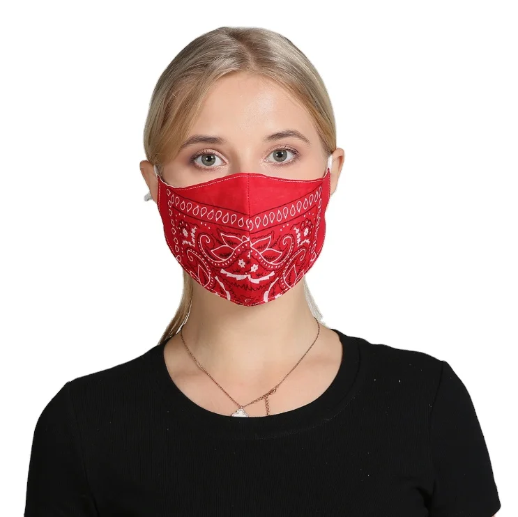 
Cotton fabric African bandana pattern face cover anti dust washable fashion M.A.S.K 