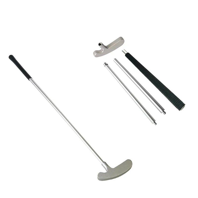 Two-Way Aluminum Alloy 3-Section Foldable Right/Left Handed Golf Putter Club Practice Golf Putter for sale