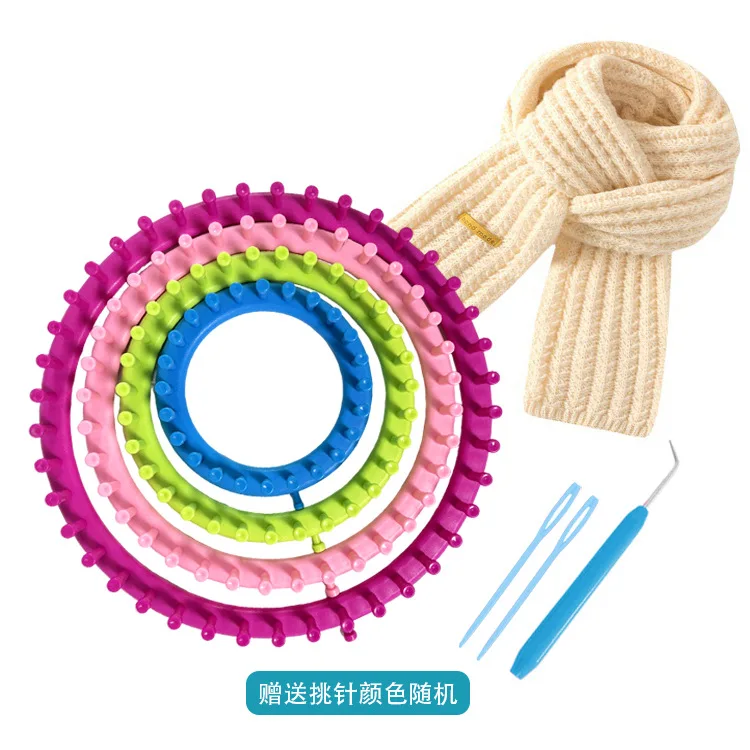 DIY High quality Round Circle Hat Knitter Knitting Knit Loom Kit with Needle Knit for scarf and flower knitting and weaving