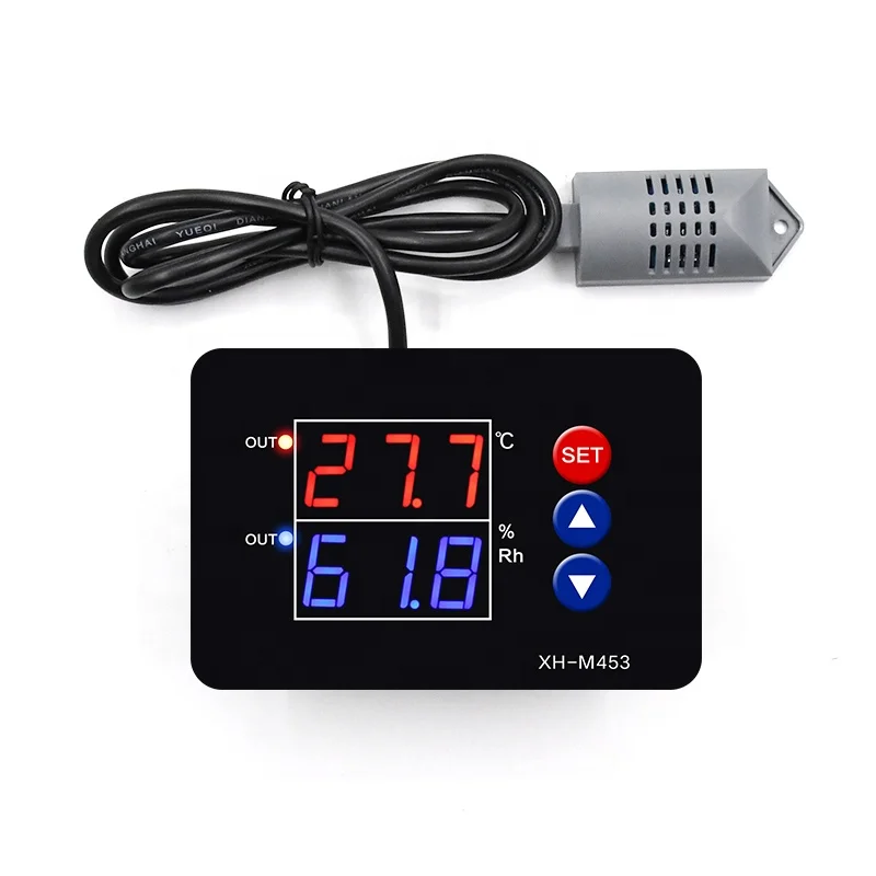  XH-M453 12-24V 110-220V Dual Digital Display Temperature Humidity Controller Module Smart Thermostat Incubator