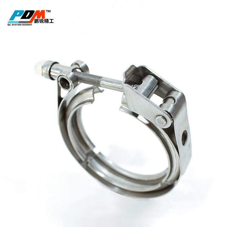 Stainless Steel Quick Release V-Band Clamp Kit Stainless T-Bolt Structure MF Flanges Inch