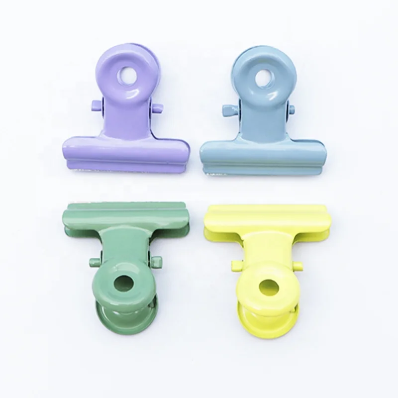 Custom colorful 22mm small bulldog clip Stationary Office Supplies  metal paper file binder clips